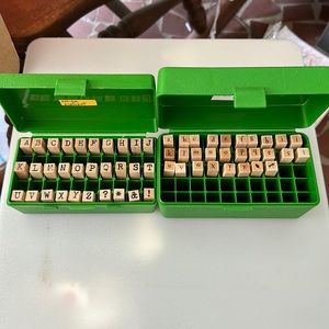 Rubber Stamps 2 Alphabets in carrying case